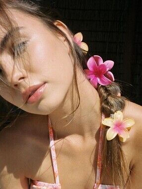 NWT Emi Jay Midi Super Bloom In Starfruit Hair Clip